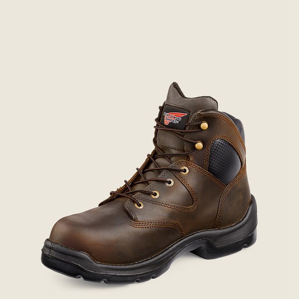 Red Wing Safety Boots Mens Brown - Flexbond - 6-inch Toe Metguard - 8953642-RO